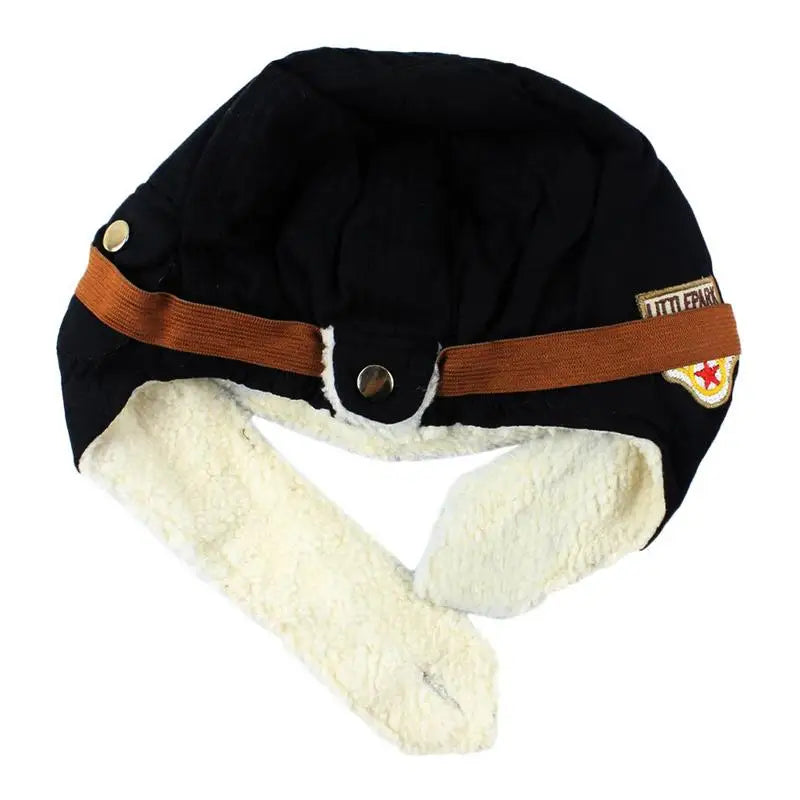 Warm Children Hat Autumn Winter Velvet Fashion Pilot Hat for 2-7 Years old Boys and Girls Kids Cotton Fashion Caps