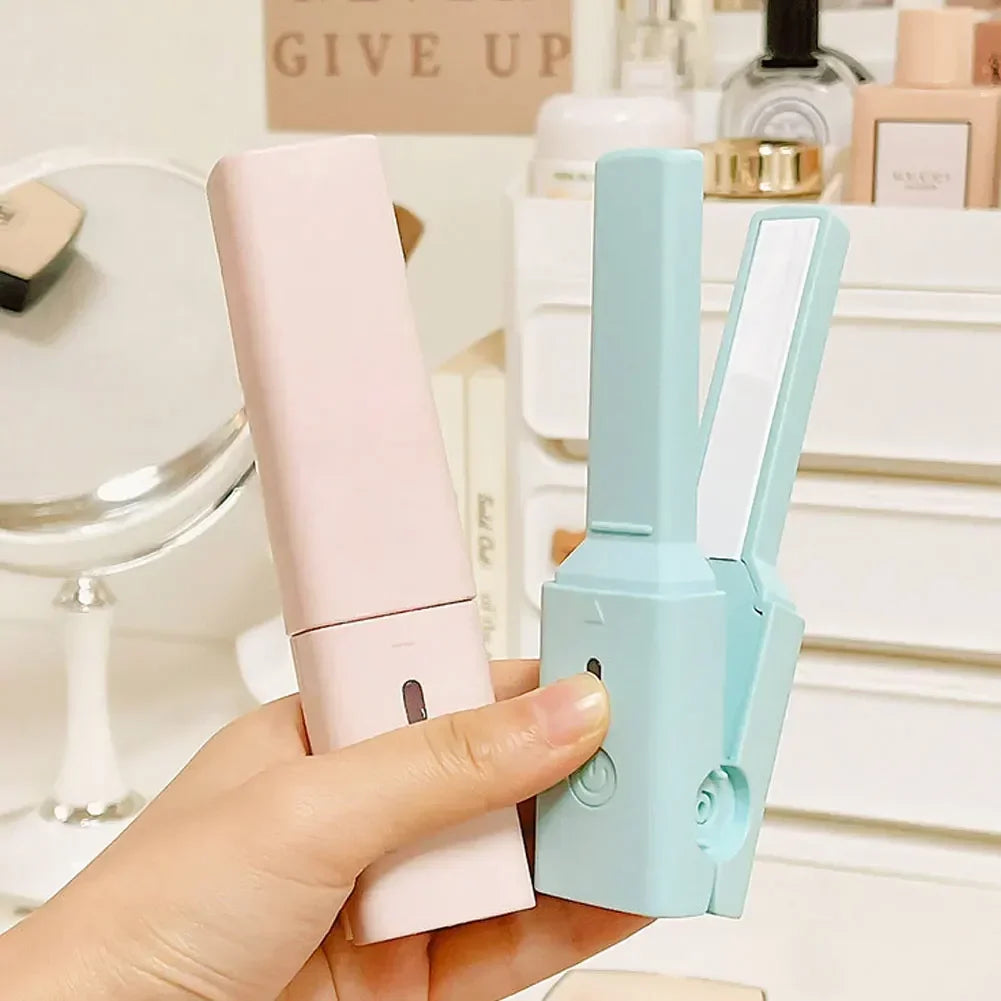 Portable Mini Cute USB Straight Hair Stick Hair Straightener Dormitory Small Power Splint Fluffy Bangs Straight Hair Curling