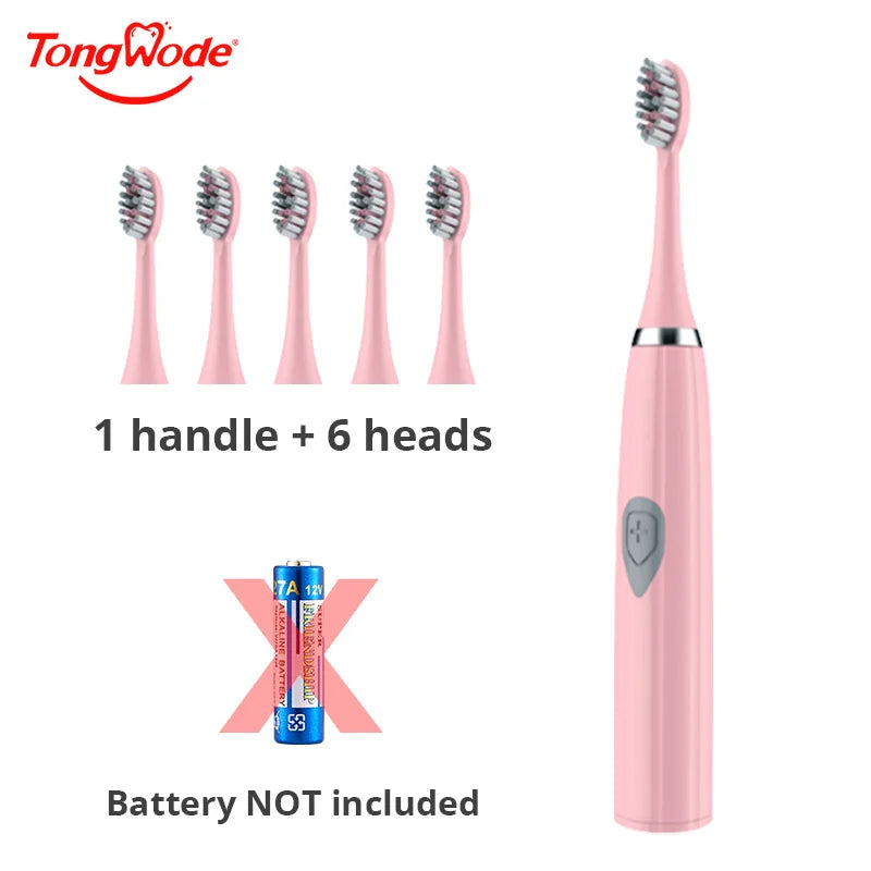 Tongwode Electric Toothbrush for Adults Soft Bristle Portable Battery Endurance IPX6 Waterproof Intelligent Effective Oral Care