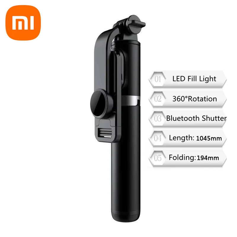 Xiaomi Selfie Stick 1045mm Wireless Bluetooth LED Fill Light Extended Stable tripod Remote Shutter for Android IOS Cellphone