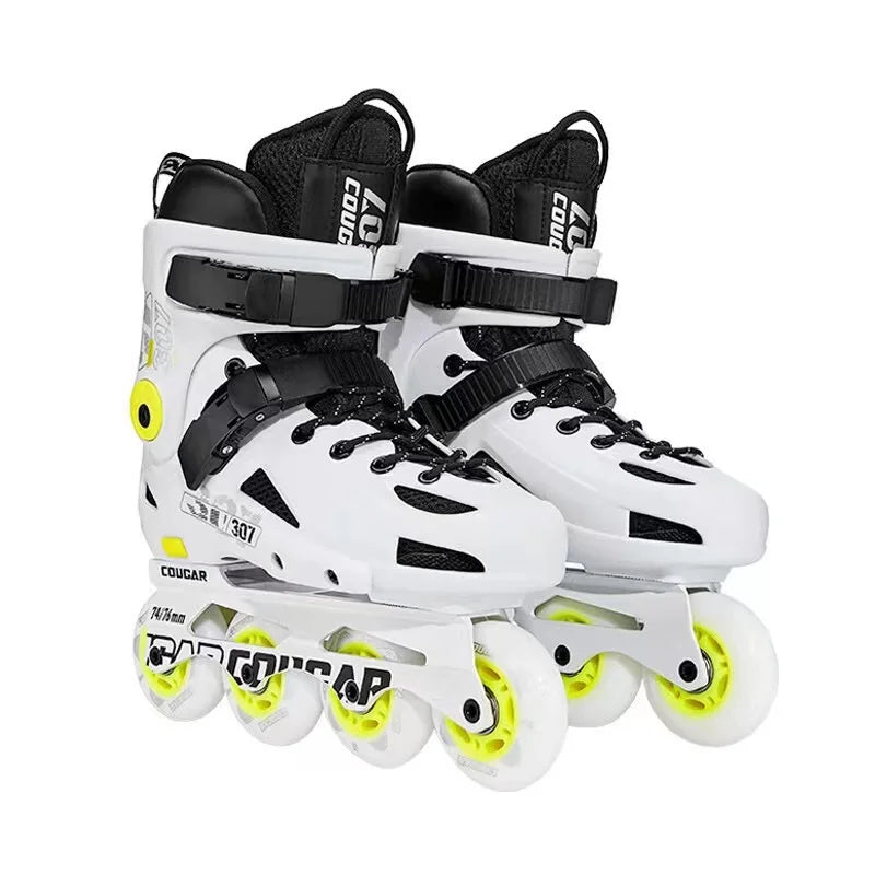 Inline Roller Skates Shoes Speed Skating Racing Sneakers, Slalom Sliding , Professional Cool Street Free Flat