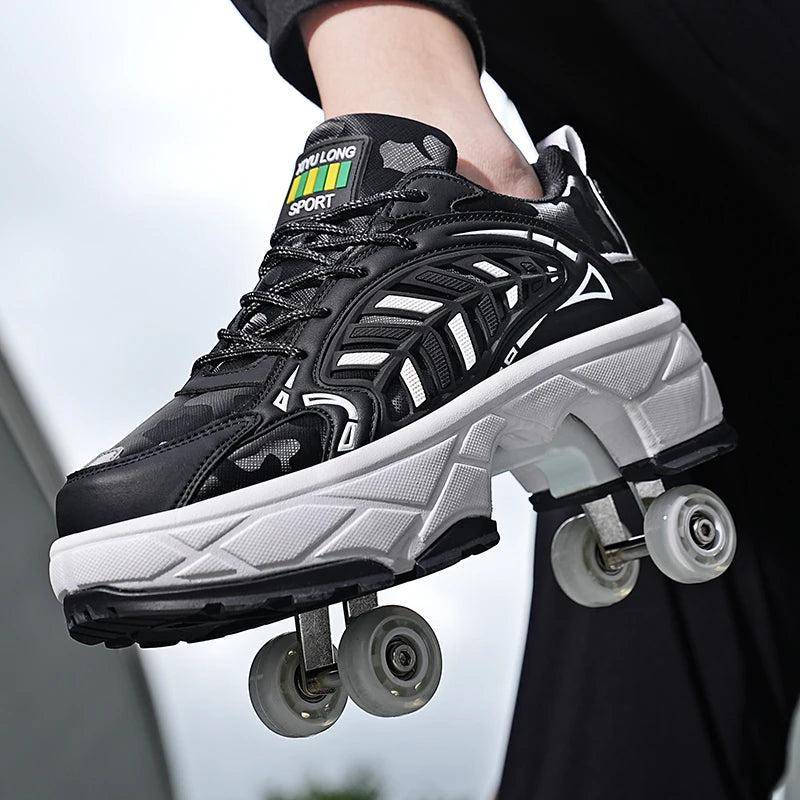 33-43 high quality roller skates multi-functional wheel shoes wear-resistant trend running shoes