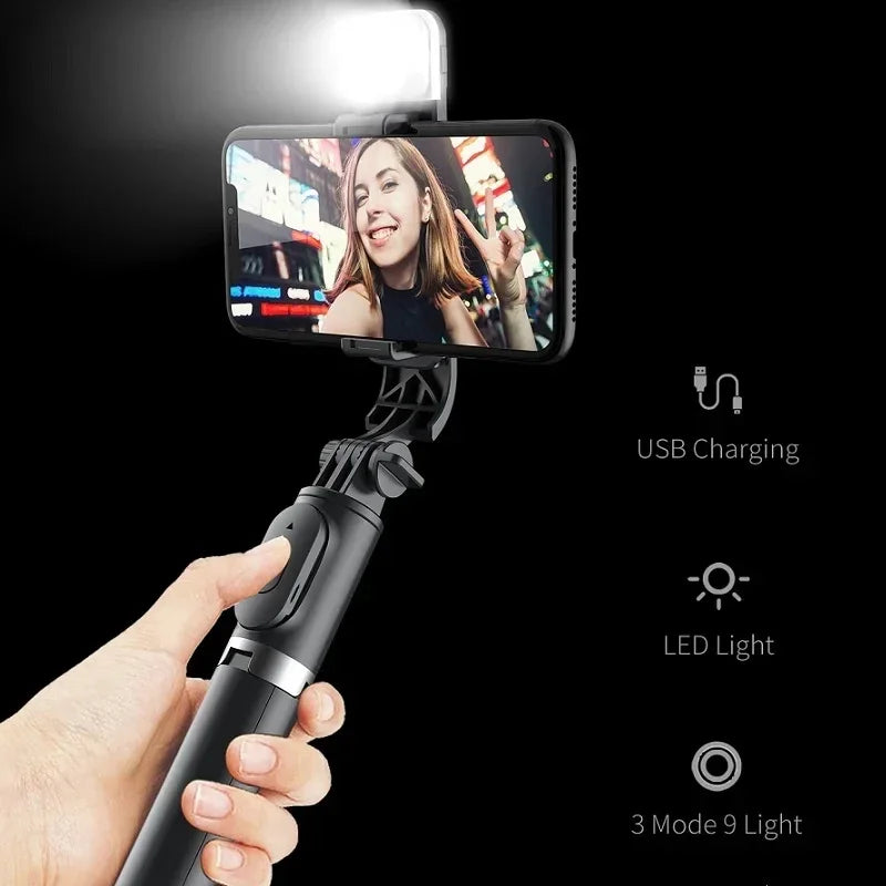 Xiaomi Selfie Stick 1045mm Wireless Bluetooth LED Fill Light Extended Stable tripod Remote Shutter for Android IOS Cellphone