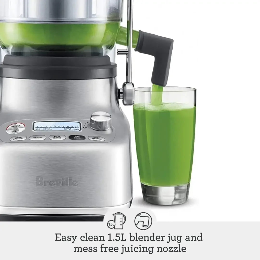 Breville 3X Bluicer Pro Blender & Juicer, Brushed Stainless Steel, BJB815BSS