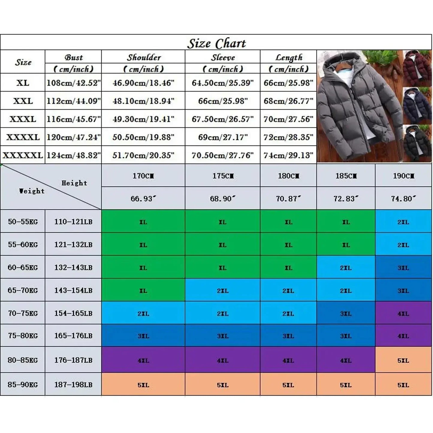 Men's Thick Puffer Hooded Jacket  Casual Warm Parkas Business Outfear Winter FashionTrendy Versatile 2024