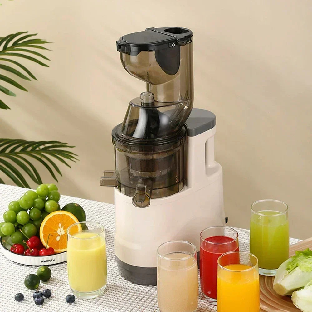 Masticating Juicer Machines, 7 inch Slow Cold Press Juicer with Large Feed Chute, Cold Press Juicers for Vegetables and Fruits