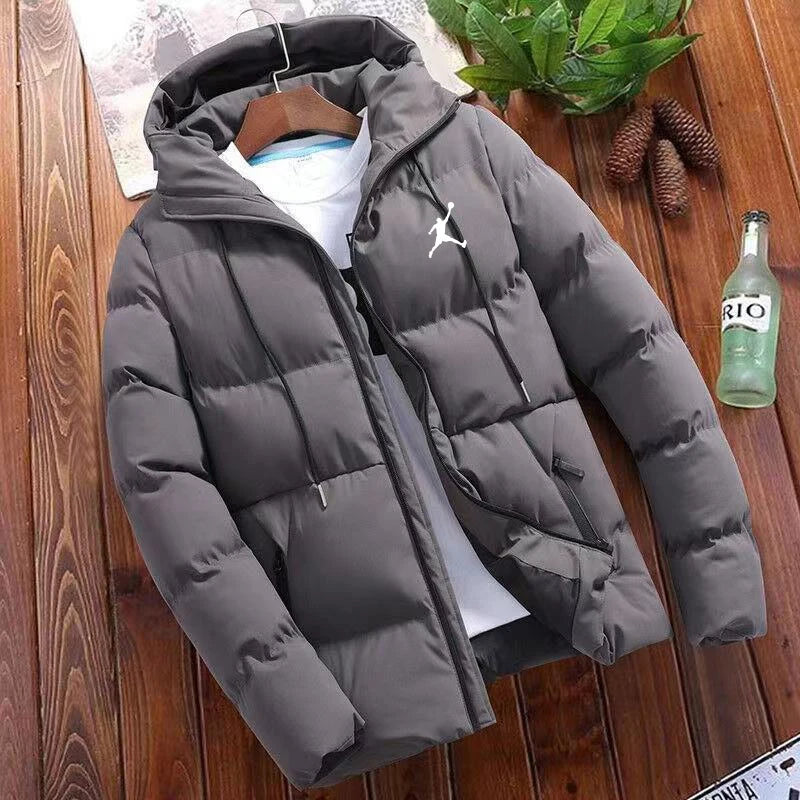 New hot selling, 2024 autumn and winter new men's fashionable hat jacket warm jacket casual office explosive outdoor trend