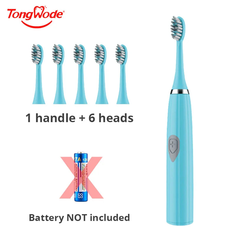 Tongwode Electric Toothbrush for Adults Soft Bristle Portable Battery Endurance IPX6 Waterproof Intelligent Effective Oral Care