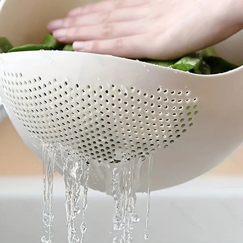 [Hot Sales] Rice Drain Basket Rice Filter Fruit and Vegetable Drain Sieve Kitchen Supplies Small Tools Multi-Purpose