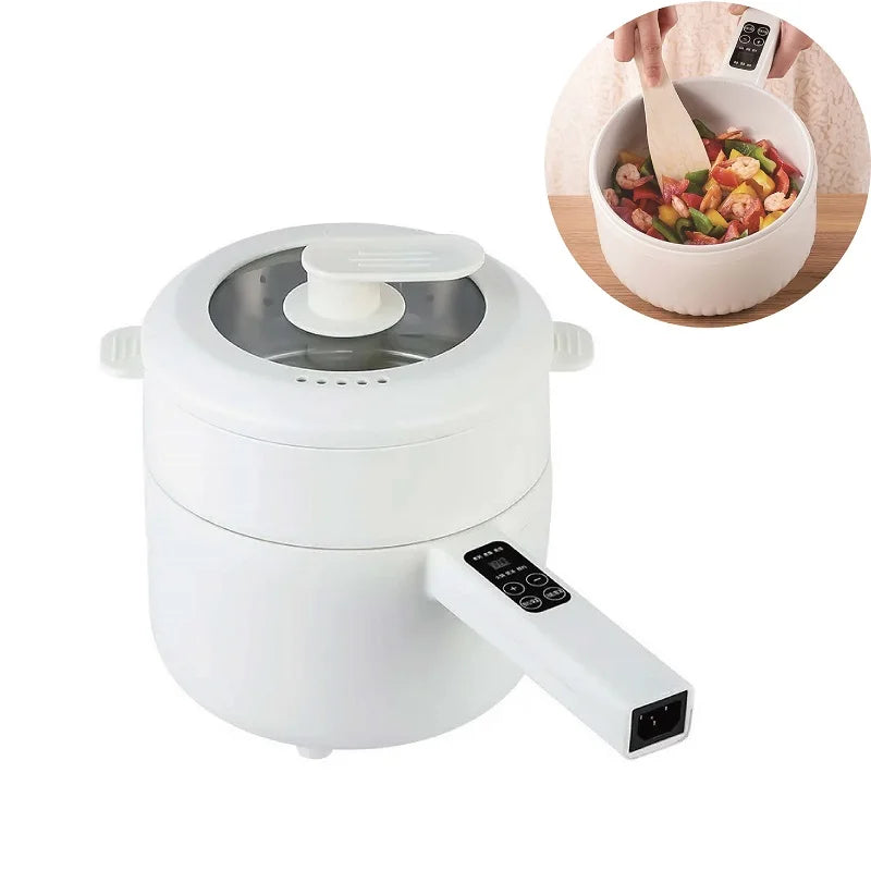 1.6L Smart Electric Cooking Pot Reservation Multifunctional Non-stick Electric Wok Household Electric Hot Pot With Steamer 220V