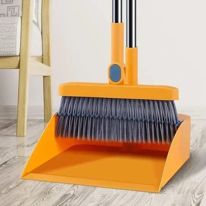 Broom set Household broom broom Dustpan set Brush head sweeping Individual sweep broom Foldable garbage shovel broom