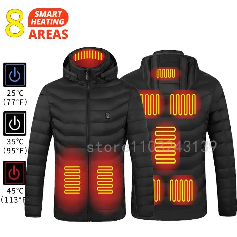 21 Areas Heated Jacket Mens Jacket Waterproof Heating Jacket Men Warm Winter Jackets Parkas Coat Heated Vest Tactical