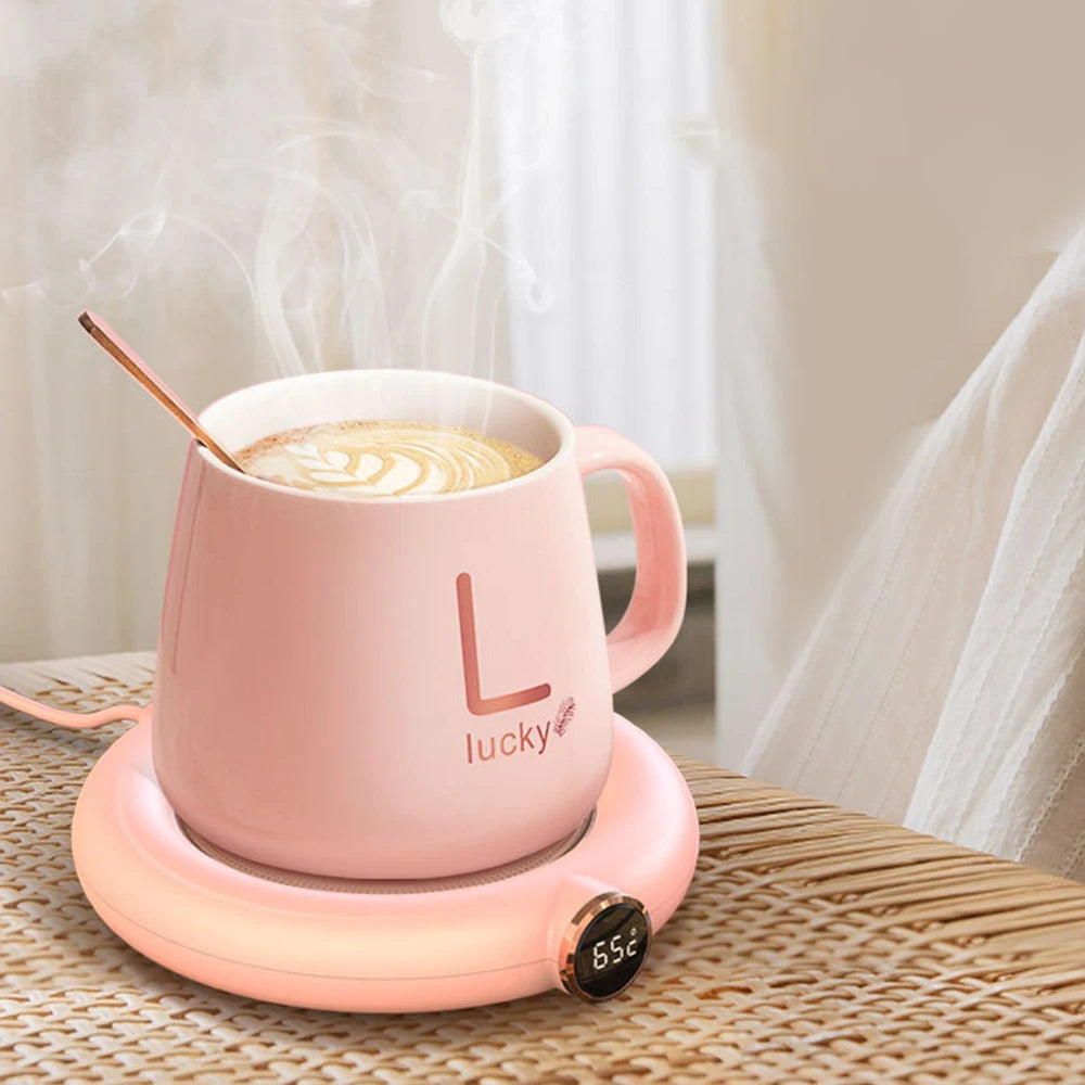 Mini Portable USB Cup Warmer 3 Gear Coffee Mug Heating Coaster Smart Thermostatic Hot Plate Milk Tea Water Heating Pad Heater