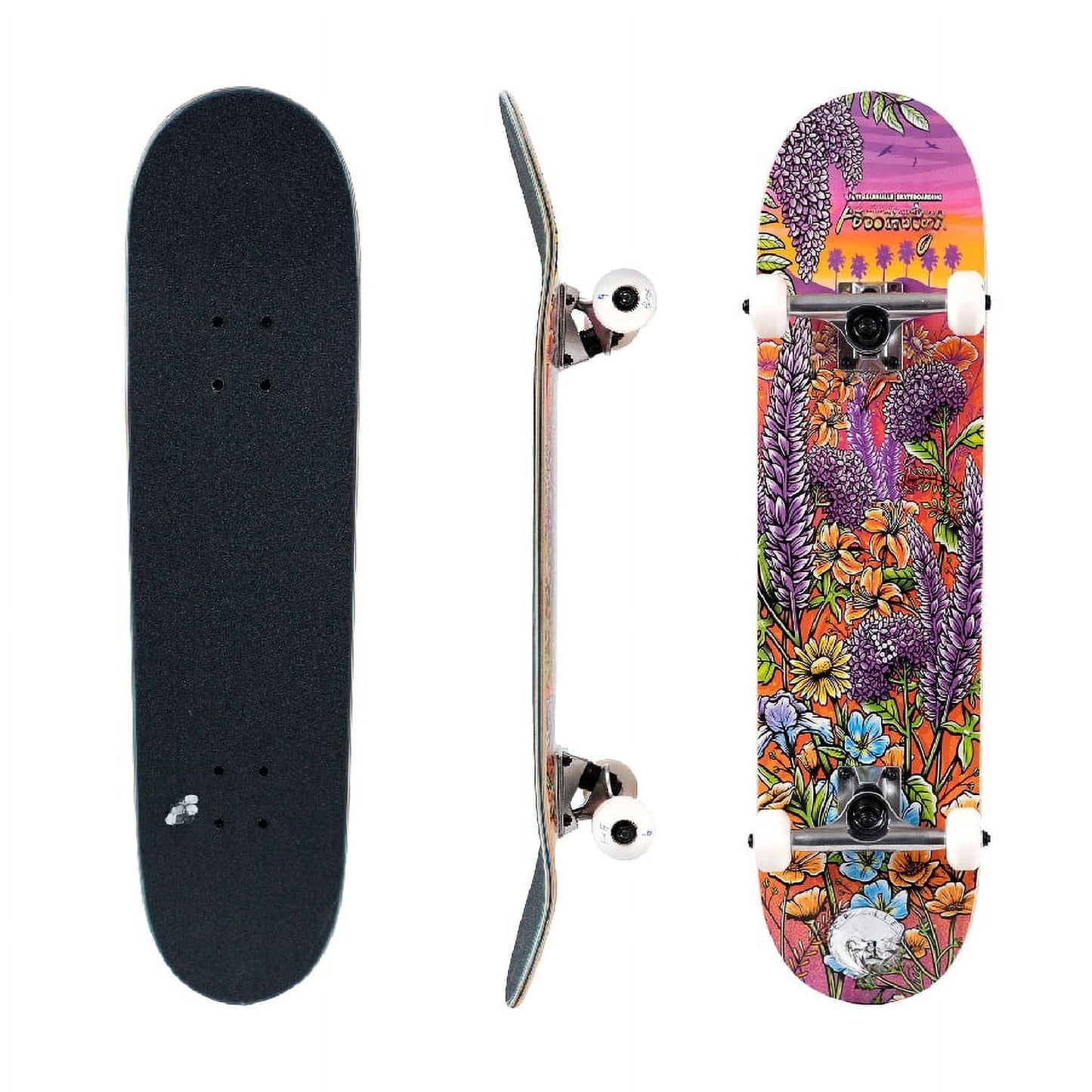 Multicolor, 31 In. x 7.75 In. Complete Skateboard, with 7-Ply Maple Deck and Abec-7 Bearings