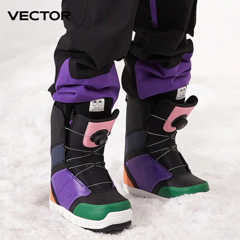 Professional Women's Man Ski Shoes Warm Waterproof Snowboard Boots Non-slip Leather Breathable Snow Ski Boots Ski Equipment