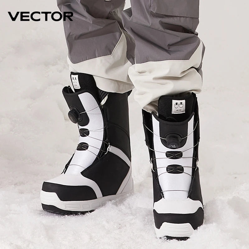 Professional Women's Man Ski Shoes Warm Waterproof Snowboard Boots Non-slip Leather Breathable Snow Ski Boots Ski Equipment