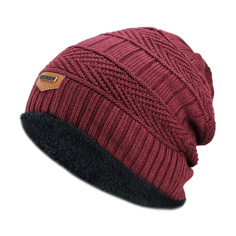 2022 Winter Beanie Hat for Men Knitted Hat Winter Cap Beanie Women Thick Wool Neck Scarf Cap Balaclava Mask Bonnet Hats