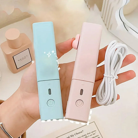 Portable Mini Cute USB Straight Hair Stick Hair Straightener Dormitory Small Power Splint Fluffy Bangs Straight Hair Curling