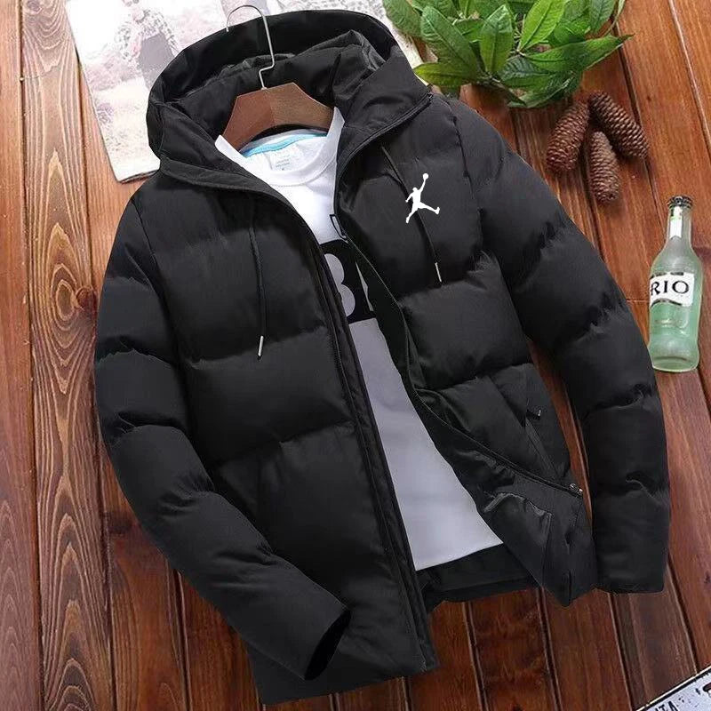 New hot selling, 2024 autumn and winter new men's fashionable hat jacket warm jacket casual office explosive outdoor trend