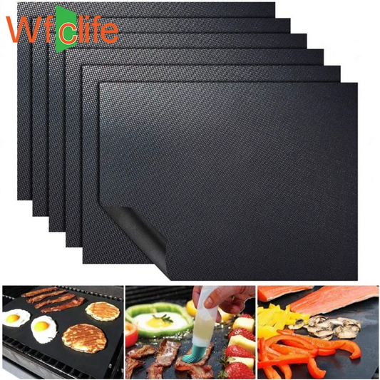 bbq accessories Black copper 100% PFOA free fiberglass oven liner reusable Non stick bbq grill mat