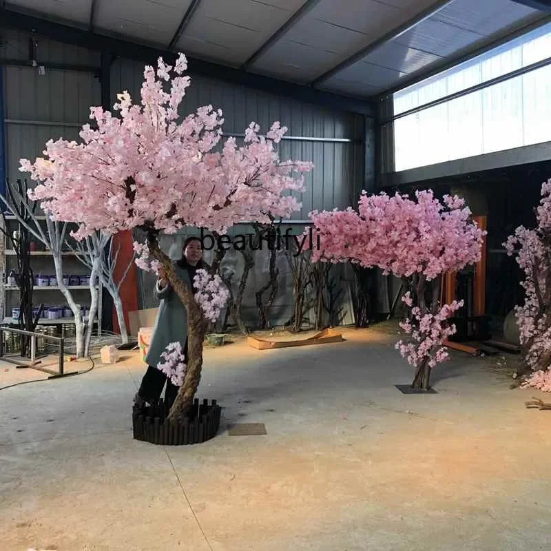 Large Imitative Tree Wedding Wishing Tree Indoor Floor Living Room and Hotel Display Arch Fake Flowers