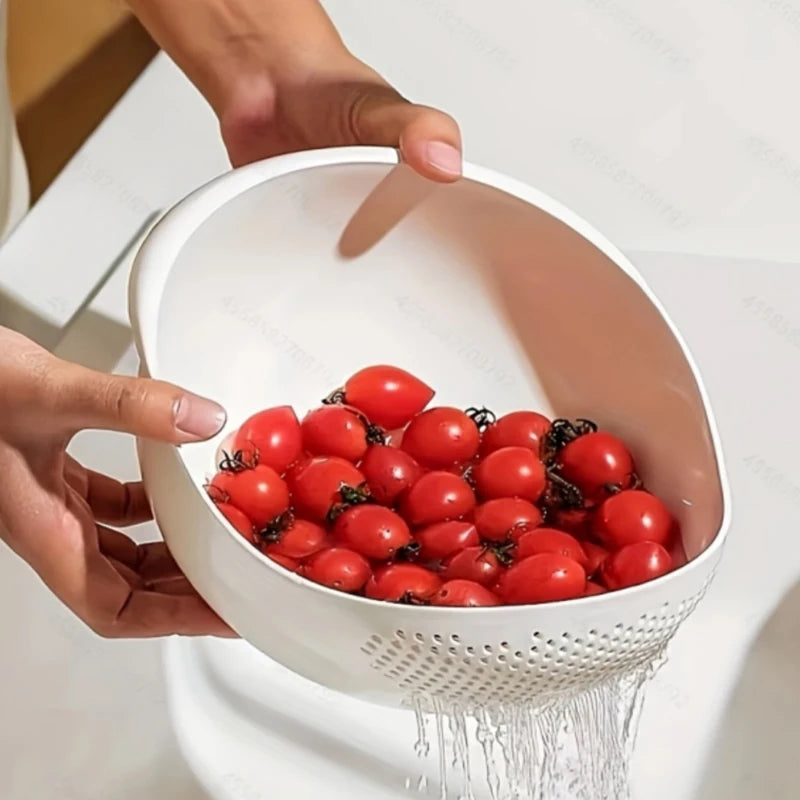 [Hot Sales] Rice Drain Basket Rice Filter Fruit and Vegetable Drain Sieve Kitchen Supplies Small Tools Multi-Purpose