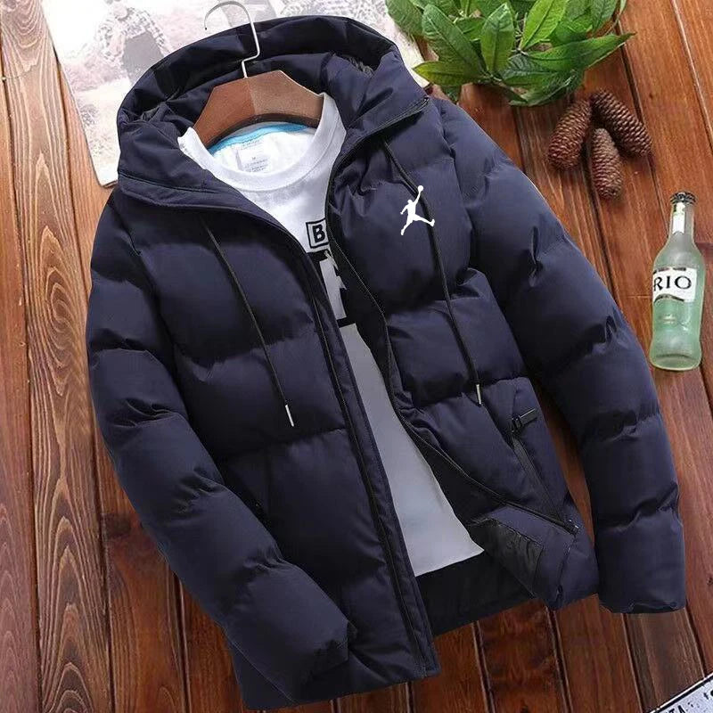 New hot selling, 2024 autumn and winter new men's fashionable hat jacket warm jacket casual office explosive outdoor trend