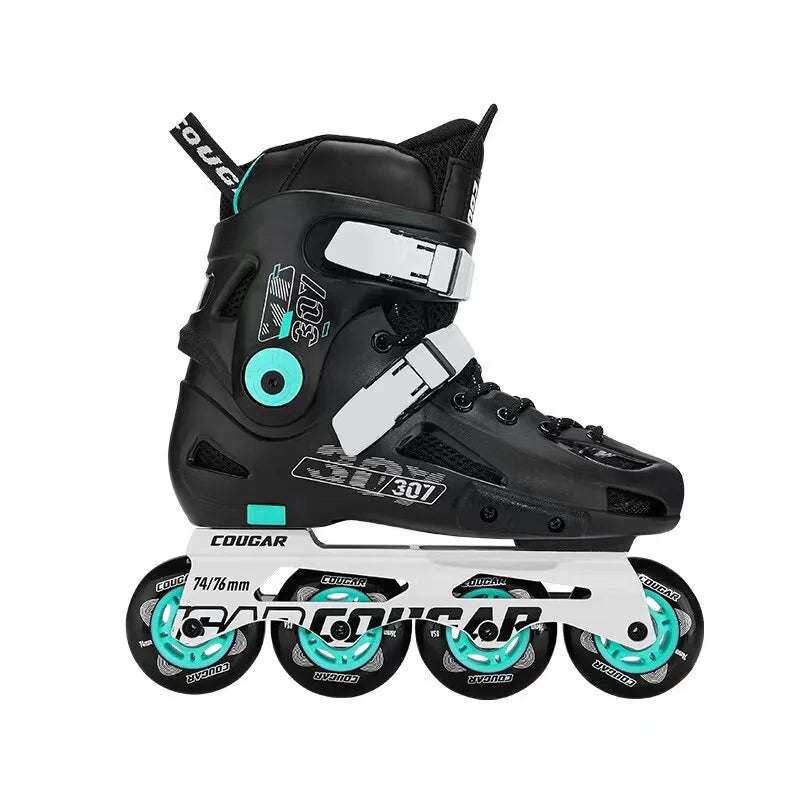 Inline Roller Skates Shoes Speed Skating Racing Sneakers, Slalom Sliding , Professional Cool Street Free Flat