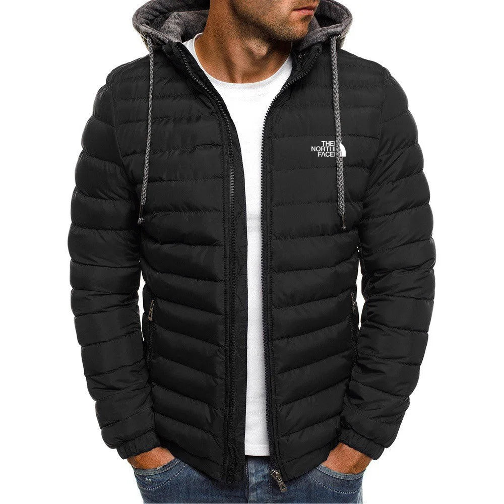 Autumn And Winter Men's Oversized Coat Thick Coat Outdoor Winter Men's Warm Zipper Street Style Coat Plus Size Jacket