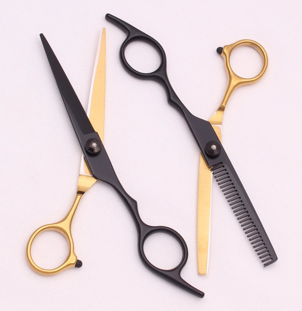 6.0'' Inches Hair Scissors Professional Cutting Shears Thinning Hairdressing Haircut Set Salon Barber & Home Japanese Steel 1001