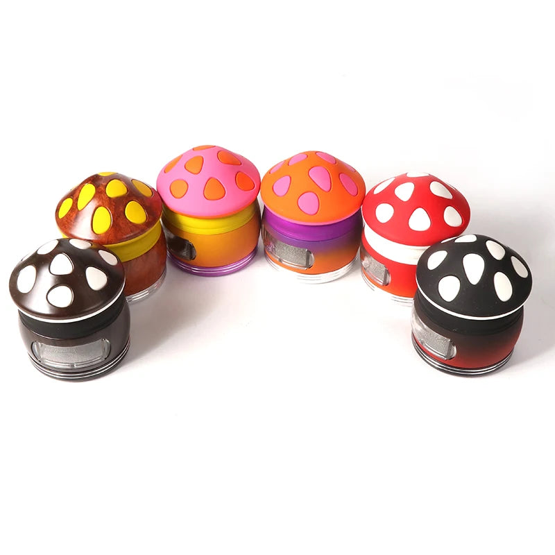 New Style 80mm Mushroom Shape Metal Grinder Tabacco Crusher Dried Flowers Herbs Home Funny Gift For Men