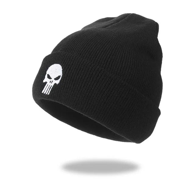 Winter solid beanie hat Warm cap Acrylic skeleton skull knitted hat Unisex men women skullies ski skullcap gorros