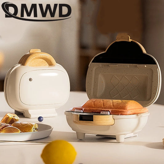 Sandwich Breakfast Machine Double-Sided Heating Frying Baking Pan Hot Press Bread Panini Machine Cheese Grill Hot Dog Toaster