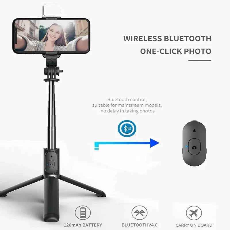 Xiaomi Selfie Stick 1045mm Wireless Bluetooth LED Fill Light Extended Stable tripod Remote Shutter for Android IOS Cellphone