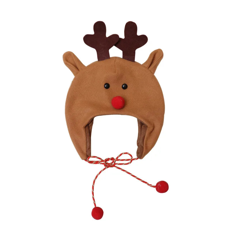 2023 Christmas Hat Christmas Tree Hat Decoration Adult Children's Hat Children's Brushed Cloth Long Rope Cartoon Snowman Elk Hat