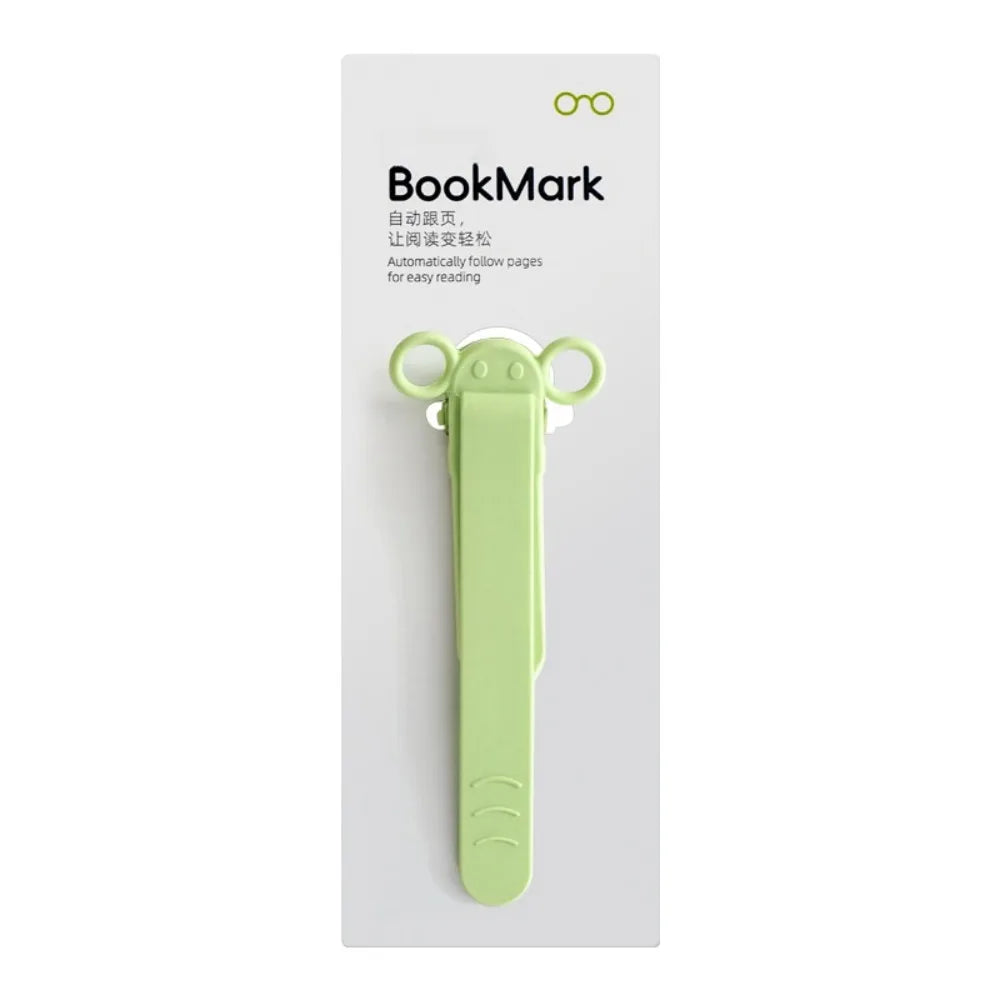 Soft Silicone Bookmark Clip Color Page Divider Creative Bookmark Buckle Automatically Follow Bookmark School Office Supplies