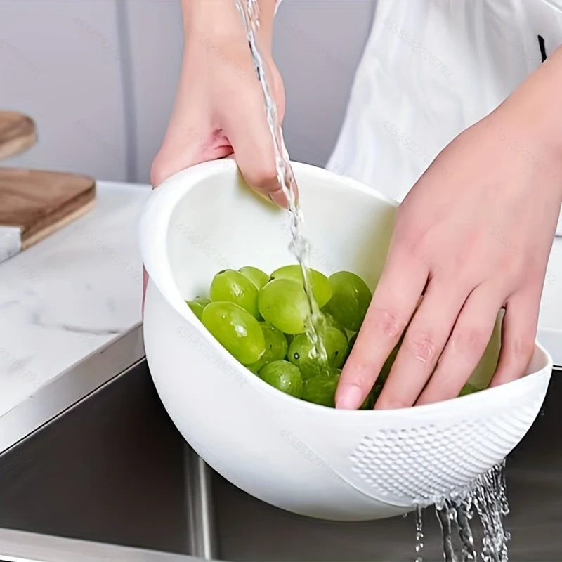 [Hot Sales] Rice Drain Basket Rice Filter Fruit and Vegetable Drain Sieve Kitchen Supplies Small Tools Multi-Purpose