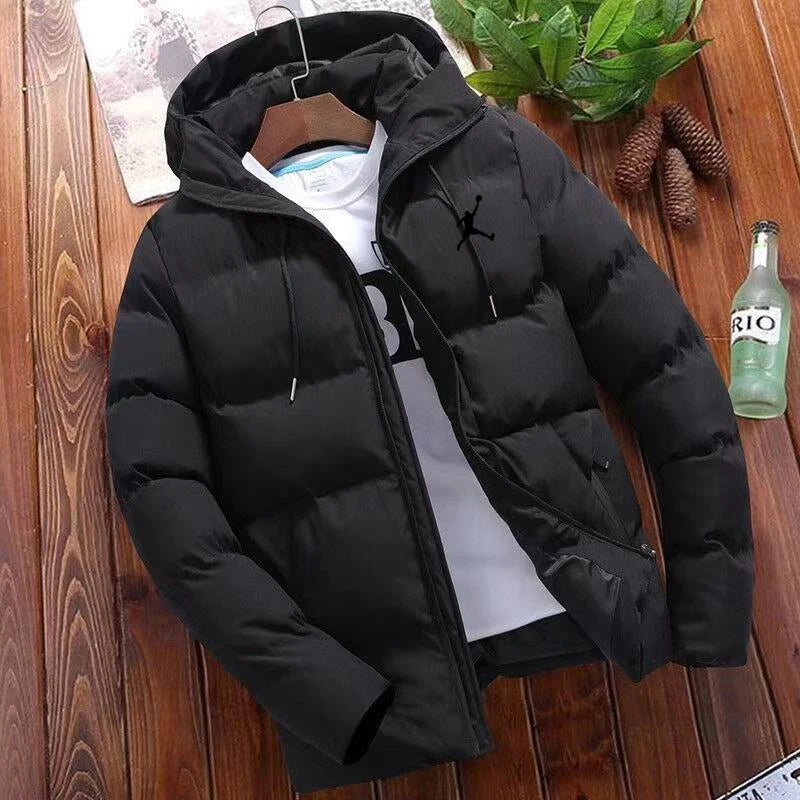 New hot selling, 2024 autumn and winter new men's fashionable hat jacket warm jacket casual office explosive outdoor trend