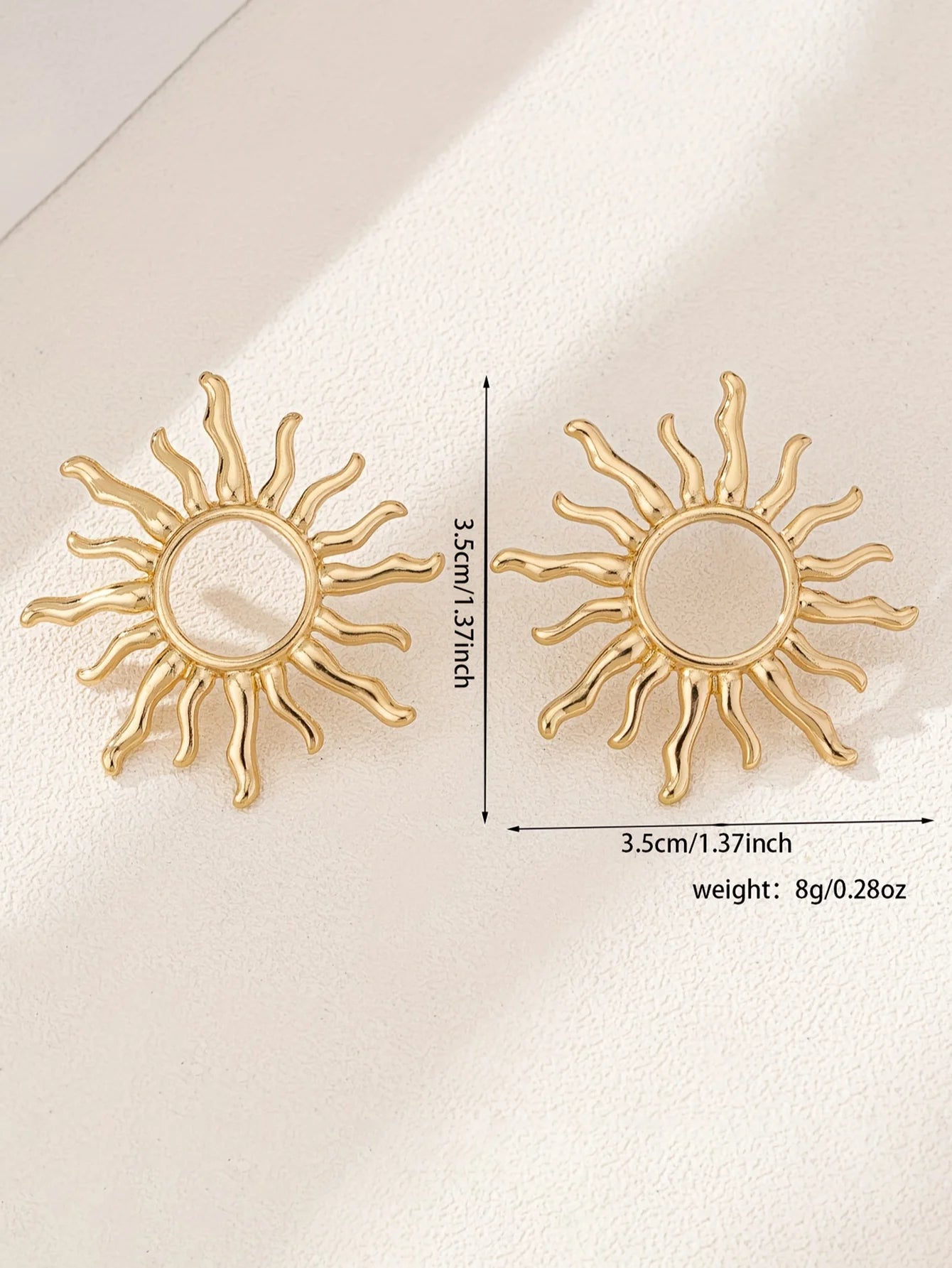 1 Pair fashion Temperament Elegant Sun Flower Stud Earrings