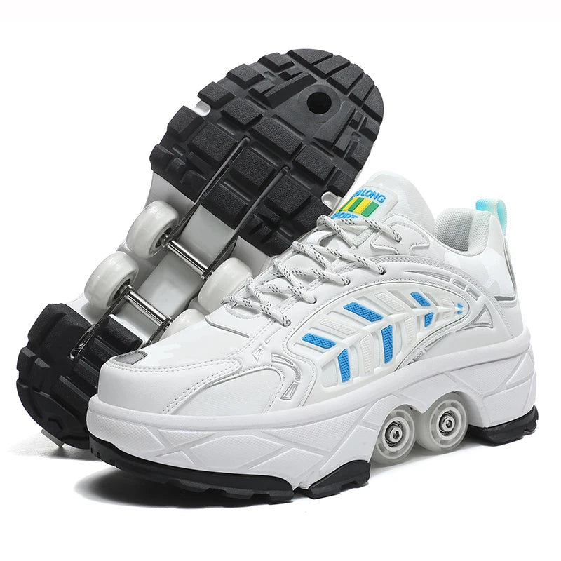 33-43 high quality roller skates multi-functional wheel shoes wear-resistant trend running shoes