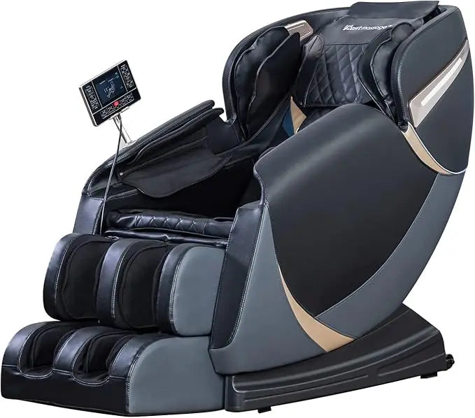 PayLeeHere Full Body Shiatsu Massage Chair with Gravity, Air Massage System, Wormwood Therapy, and Bluetooth Speaker, Black