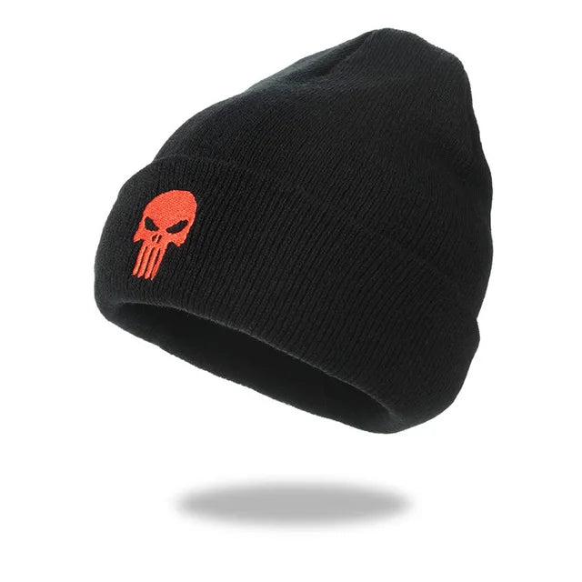 Winter solid beanie hat Warm cap Acrylic skeleton skull knitted hat Unisex men women skullies ski skullcap gorros