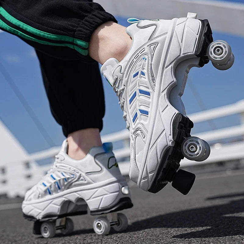 33-43 high quality roller skates multi-functional wheel shoes wear-resistant trend running shoes