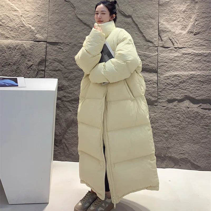 New Winter Women's Large Quilt Cotton Clothes Long Parker Overcoat Female Cold Padded Jacket Female Thickn Warm Down Cotton Coat