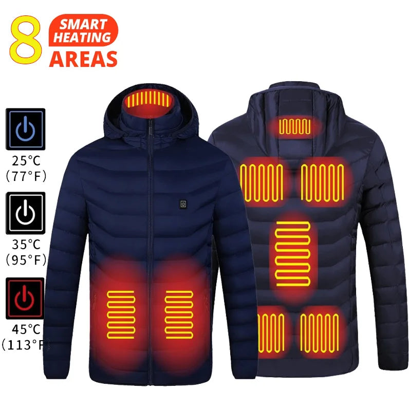 21 Areas Heated Jacket Mens Jacket Waterproof Heating Jacket Men Warm Winter Jackets Parkas Coat Heated Vest Tactical