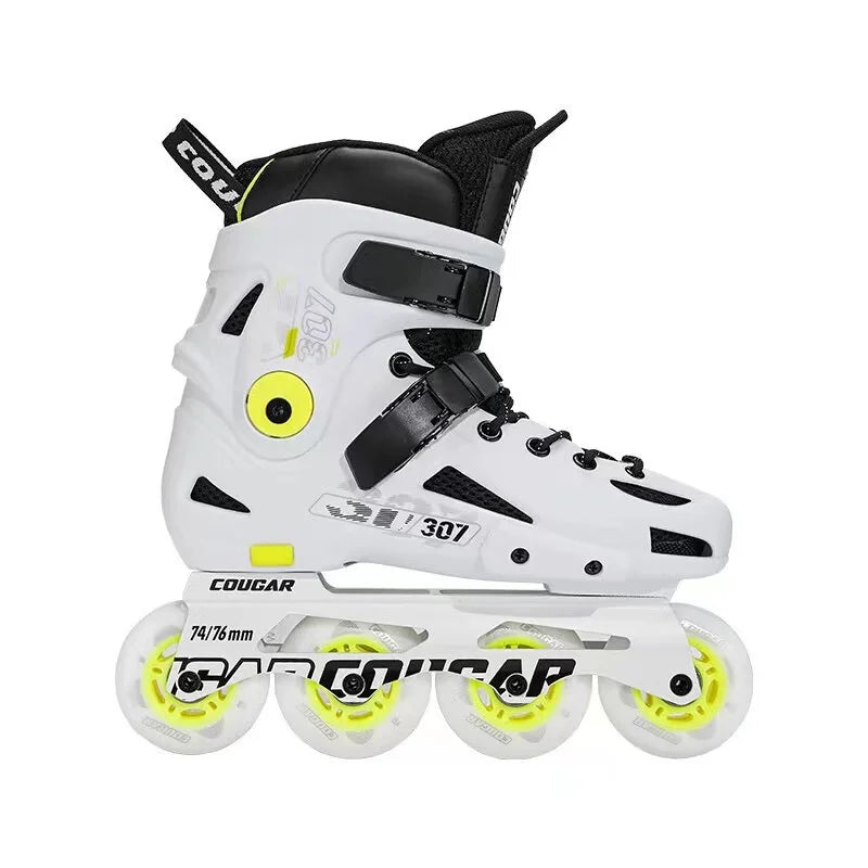 Inline Roller Skates Shoes Speed Skating Racing Sneakers, Slalom Sliding , Professional Cool Street Free Flat