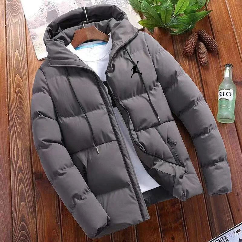 New hot selling, 2024 autumn and winter new men's fashionable hat jacket warm jacket casual office explosive outdoor trend