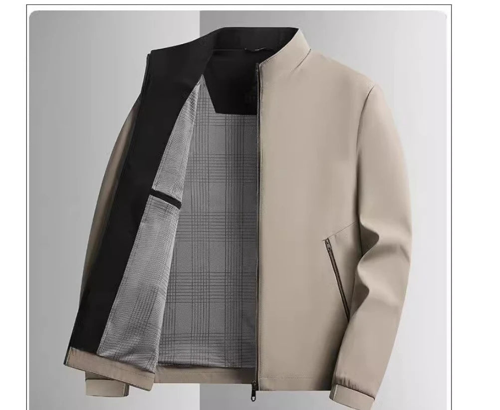 Autumn and winter new thermal standing collar jacket fashion popular business casual all men all match coat