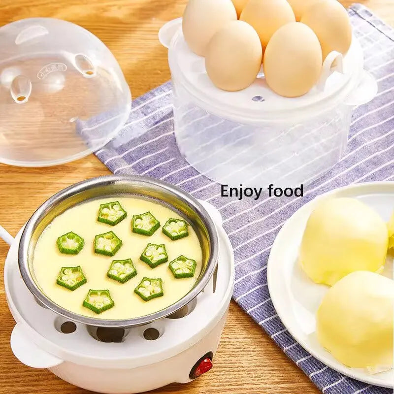 Multifunctional 220V Electric Egg Boiler Double Layers Egg Cooker Mini Steamer Poacher Kitchen Cooking Breakfast Machine