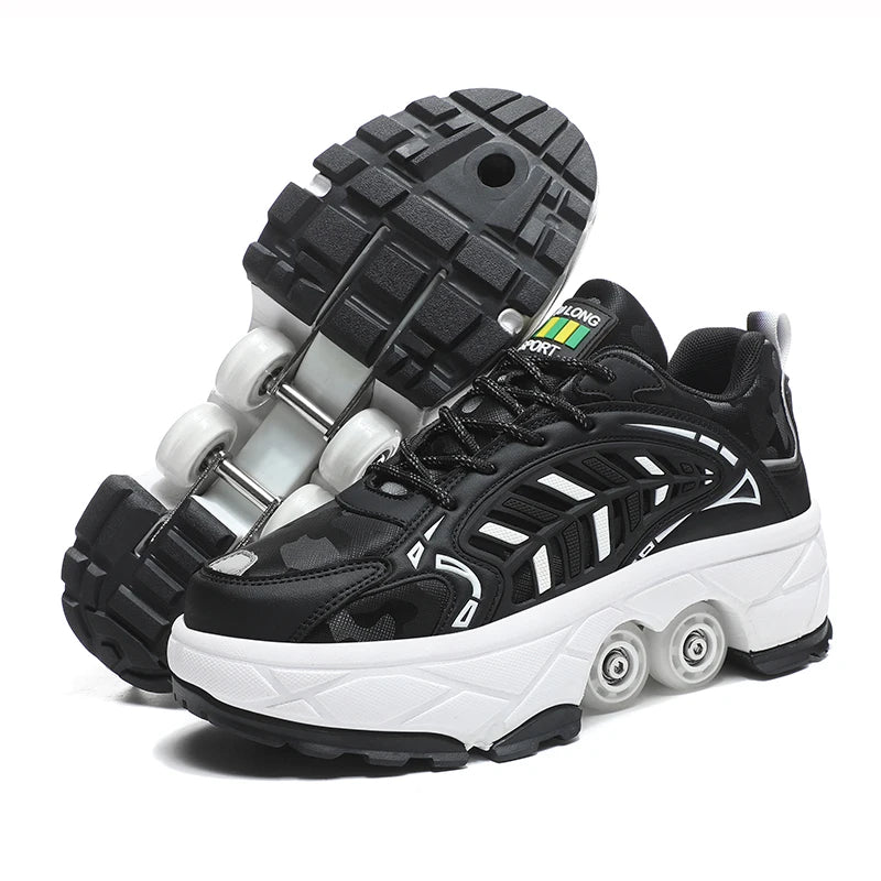 33-43 high quality roller skates multi-functional wheel shoes wear-resistant trend running shoes